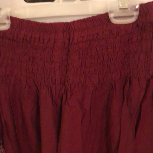 Elephant pants Boho Pants, Red with Red pockets, 24” inseam - Picture 3 of 6